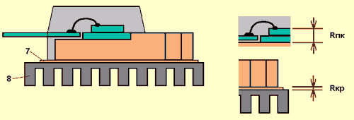 Транзистор на радиаторе
